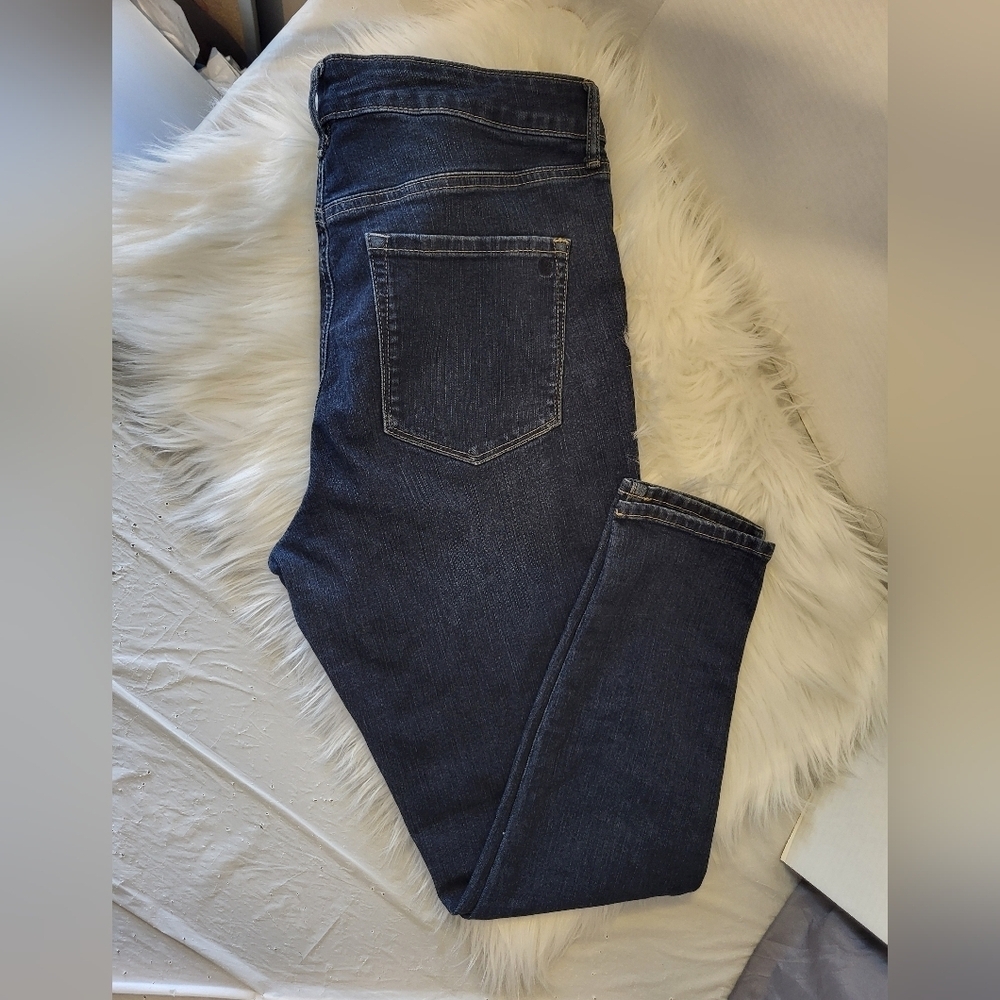Women's Dark Blue Skinny Jeans, Size 12 (32)